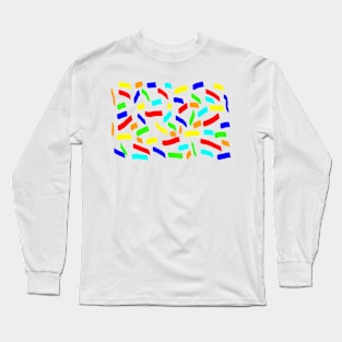 Colourful random sizes lines Long Sleeve T-Shirt